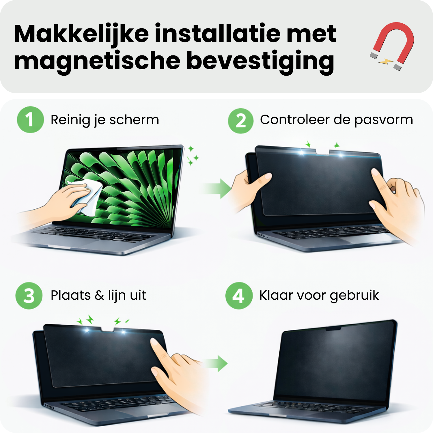 BASEY. BASEY. MacBook 13,6 Inch Privacy Screenprotector