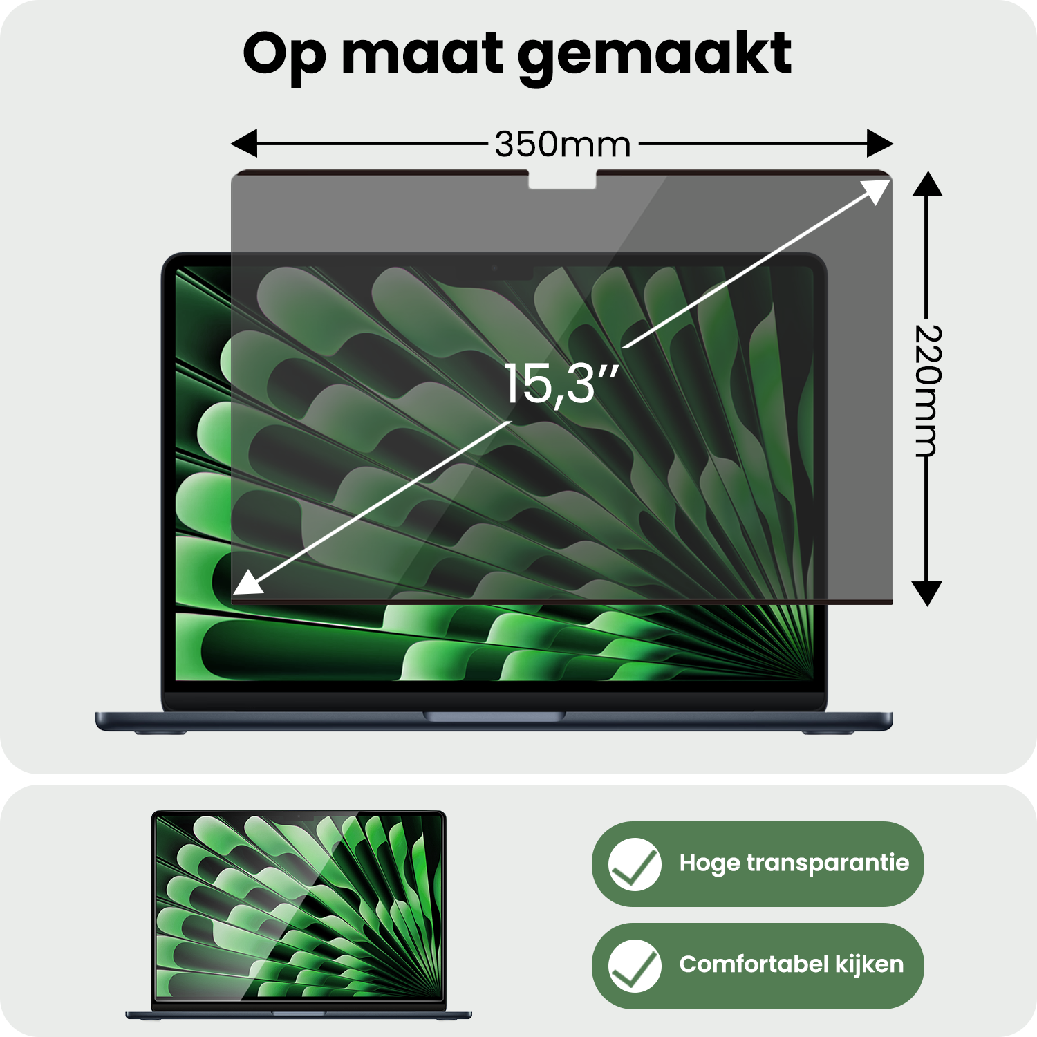 BASEY. BASEY. MacBook 15,3 Inch Privacy Screenprotector