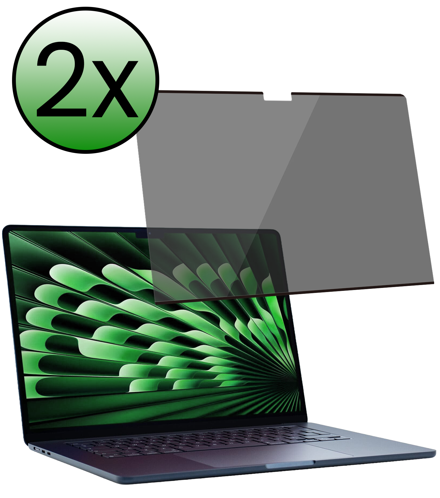 BASEY. BASEY. MacBook 15,3 Inch Privacy Screenprotector - 2 PACK