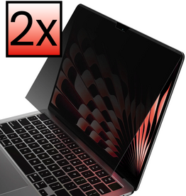 NoXx NoXx MacBook 13,6 Inch Privacy Screenprotector - 2 PACK