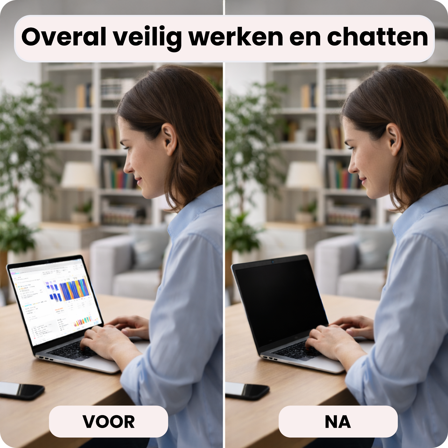 NoXx NoXx MacBook 15,3 Inch Privacy Screenprotector - 3 PACK