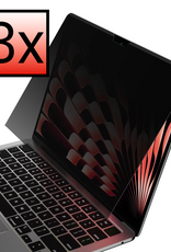 NoXx NoXx MacBook 15,3 Inch Privacy Screenprotector - 3 PACK