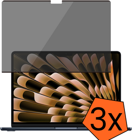 Nomfy Nomfy MacBook 13,6 Inch Privacy Screenprotector - 3 PACK