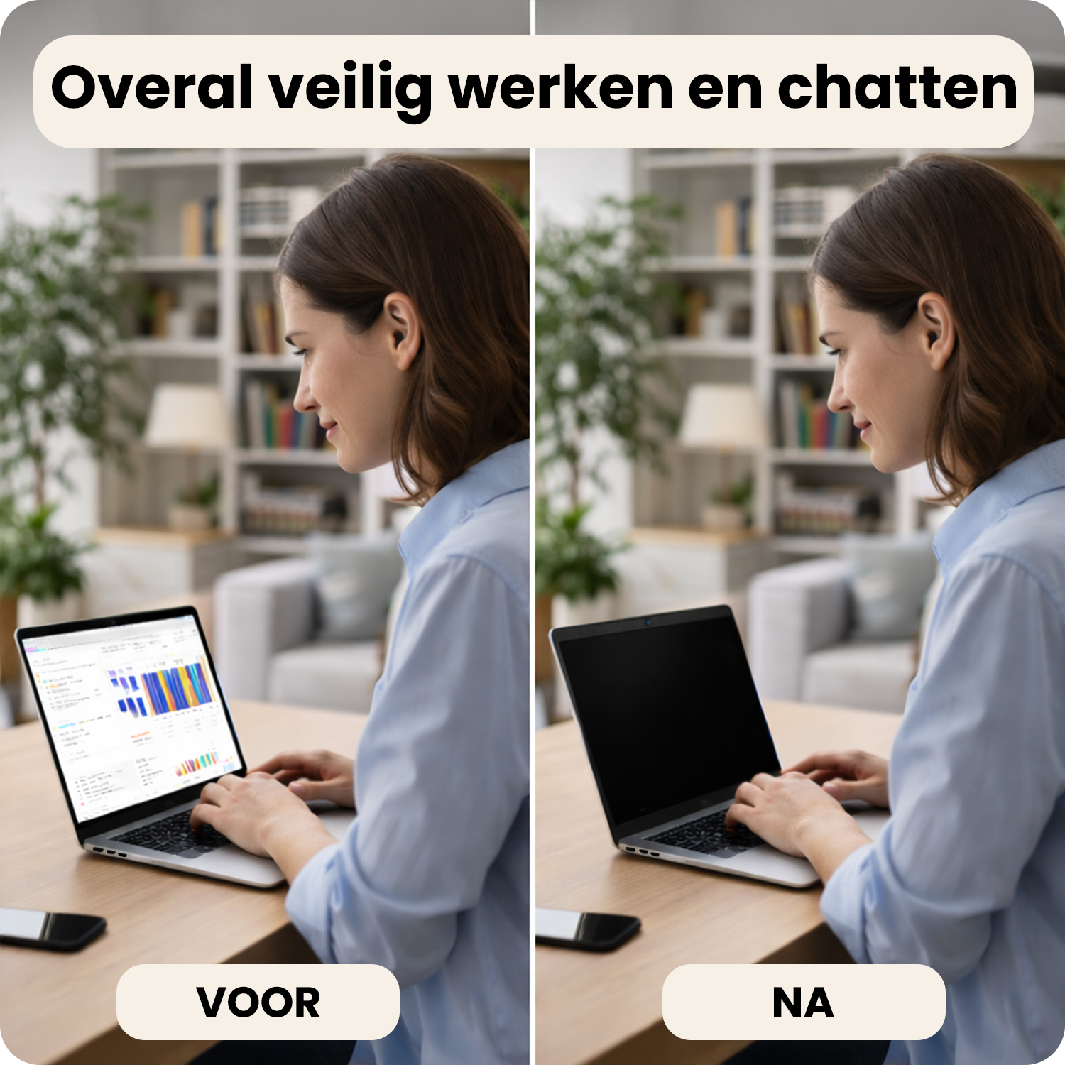 Nomfy Nomfy MacBook 15,3 Inch Privacy Screenprotector - 2 PACK