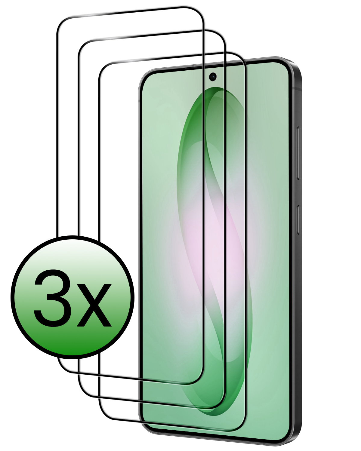 BASEY. BASEY. Samsung Galaxy S26 Screenprotector Glas Full Cover - 3 PACK