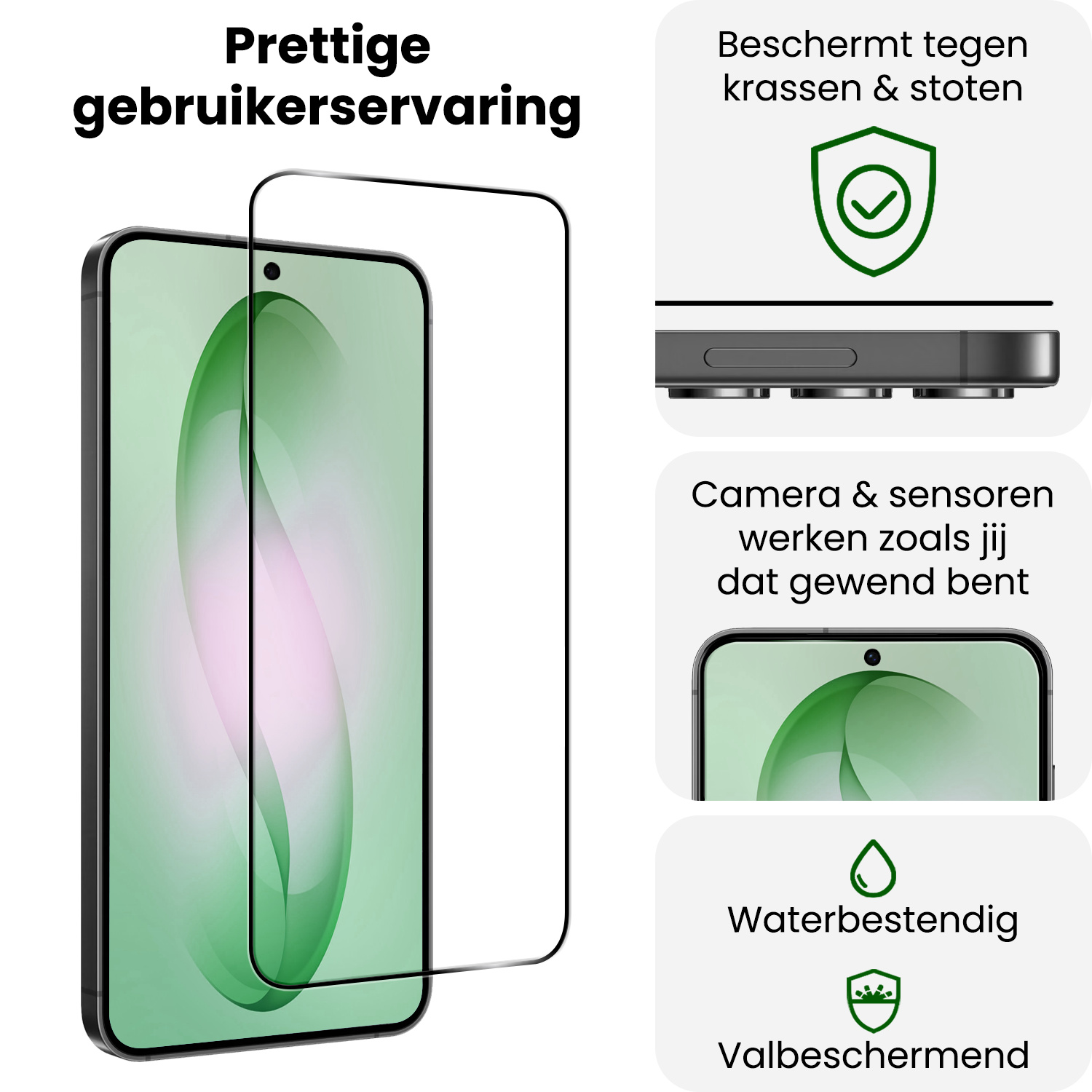 BASEY. BASEY. Samsung Galaxy S26 Screenprotector Glas Full Cover - 3 PACK