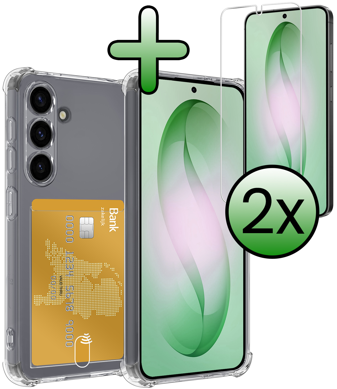BASEY. BASEY. Samsung Galaxy S26 Hoesje Pashouder Met 2x Screenprotector