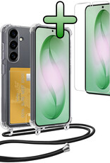 BASEY. BASEY. Samsung Galaxy S26 Hoesje Pashouder met Koord Met Screenprotector