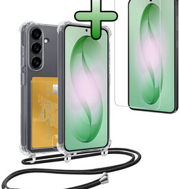 BASEY. BASEY. Samsung Galaxy S26 Hoesje Pashouder met Koord Met Screenprotector