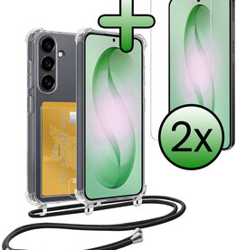 BASEY. BASEY. Samsung Galaxy S26 Hoesje Pashouder met Koord Met 2x Screenprotector