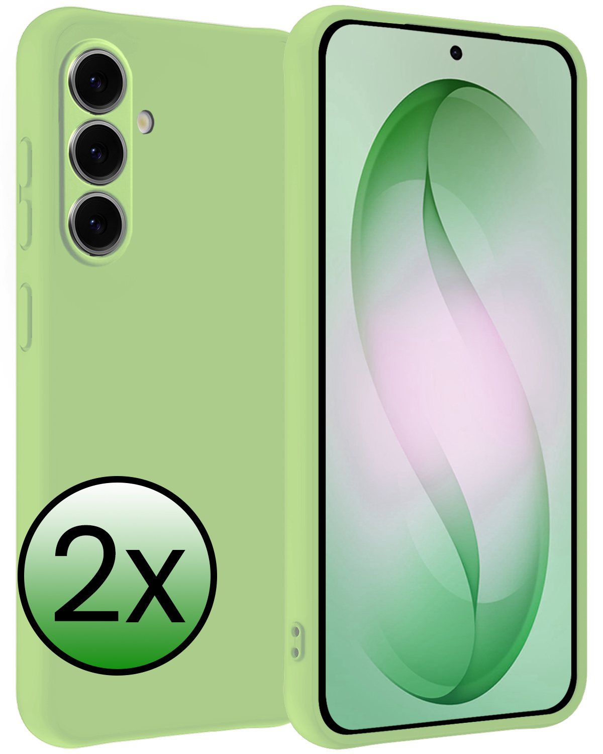 BASEY. BASEY. Samsung Galaxy S26 Hoesje Siliconen - Groen - 2 PACK