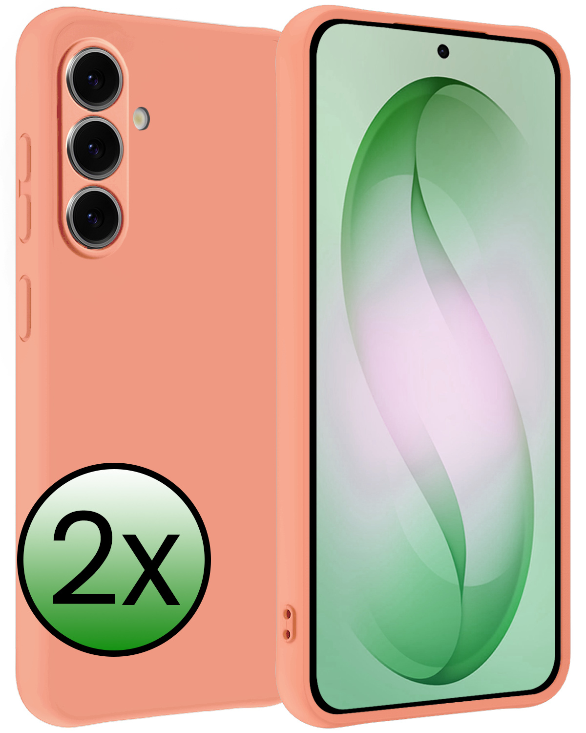 BASEY. BASEY. Samsung Galaxy S26 Hoesje Siliconen - Perzik - 2 PACK