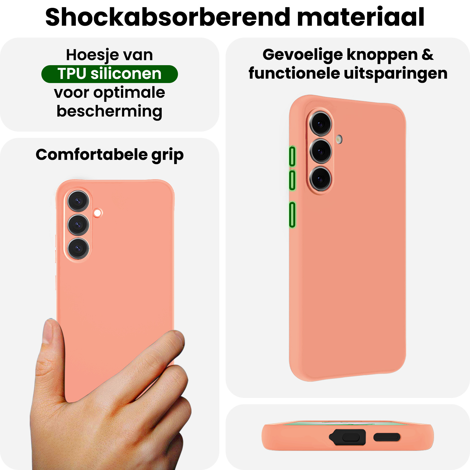 BASEY. BASEY. Samsung Galaxy S26 Hoesje Siliconen - Perzik - 2 PACK