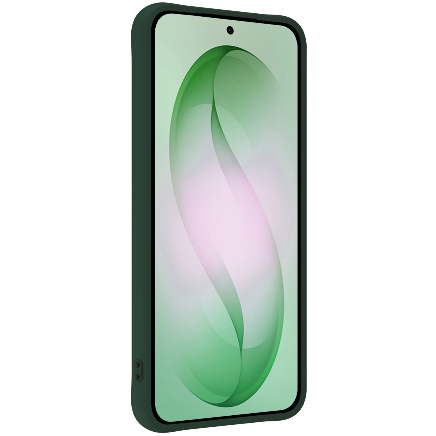 BASEY. BASEY. Samsung Galaxy S26 Hoesje Siliconen Met Screenprotector - Donkergroen