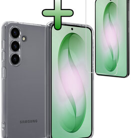 BASEY. BASEY. Samsung Galaxy S26 Hoesje Siliconen Met Screenprotector - Transparant