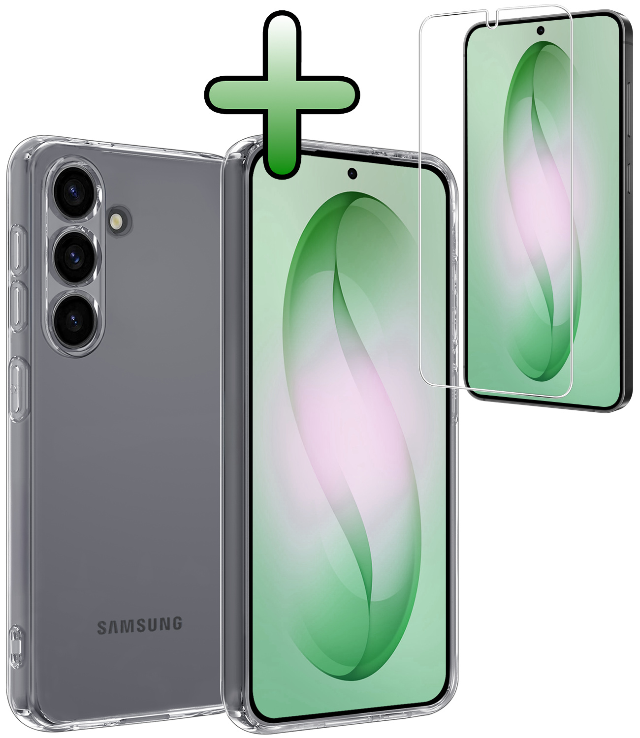 BASEY. BASEY. Samsung Galaxy S26 Hoesje Siliconen Met Screenprotector - Transparant