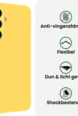 BASEY. BASEY. Samsung Galaxy S26 Hoesje Siliconen Met 2x Screenprotector - Geel