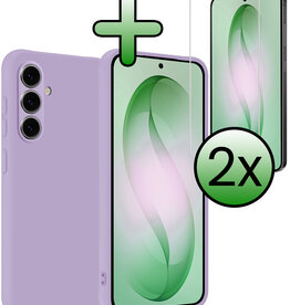 BASEY. BASEY. Samsung Galaxy S26 Hoesje Siliconen Met 2x Screenprotector - Lila