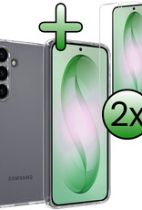 BASEY. BASEY. Samsung Galaxy S26 Hoesje Siliconen Met 2x Screenprotector - Transparant