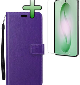 BASEY. BASEY. Samsung Galaxy S26 Hoesje Bookcase Met Screenprotector - Paars