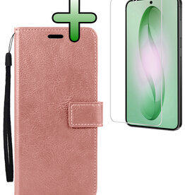 BASEY. BASEY. Samsung Galaxy S26 Hoesje Bookcase Met Screenprotector - Rose Goud