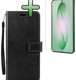 BASEY. BASEY. Samsung Galaxy S26 Hoesje Bookcase Met Screenprotector - Zwart