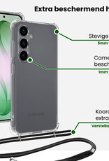 BASEY. BASEY. Samsung Galaxy S26 Plus Hoesje Transparant Shockproof Met Zwart Koord