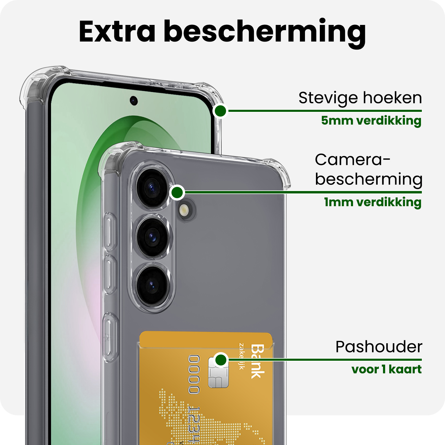 BASEY. BASEY. Samsung Galaxy S26 Plus Hoesje Pashouder Met Screenprotector