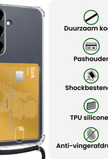 BASEY. BASEY. Samsung Galaxy S26 Plus Hoesje Pashouder met Koord Met Screenprotector