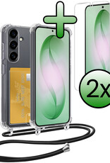 BASEY. BASEY. Samsung Galaxy S26 Plus Hoesje Pashouder met Koord Met 2x Screenprotector