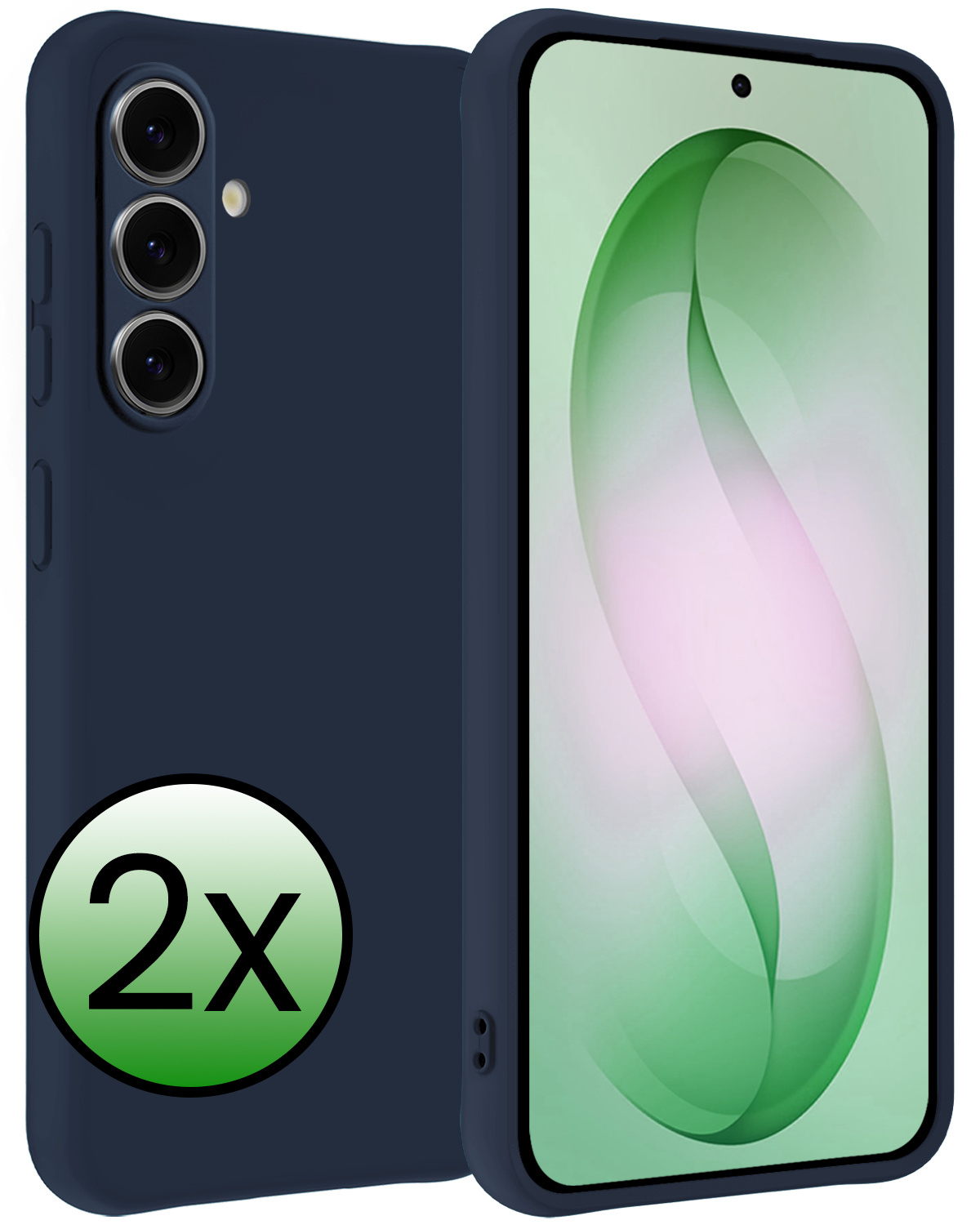 BASEY. BASEY. Samsung Galaxy S26 Plus Hoesje Siliconen - Donkerblauw - 2 PACK