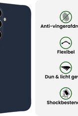 BASEY. BASEY. Samsung Galaxy S26 Plus Hoesje Siliconen Met Screenprotector - Donkerblauw