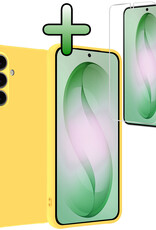 BASEY. BASEY. Samsung Galaxy S26 Plus Hoesje Siliconen Met Screenprotector - Geel