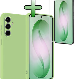 BASEY. BASEY. Samsung Galaxy S26 Plus Hoesje Siliconen Met Screenprotector - Groen