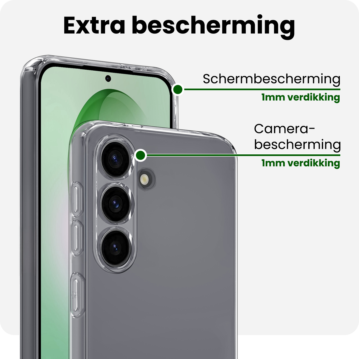 BASEY. BASEY. Samsung Galaxy S26 Plus Hoesje Siliconen Met Screenprotector - Transparant