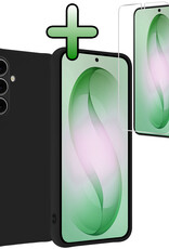 BASEY. BASEY. Samsung Galaxy S26 Plus Hoesje Siliconen Met Screenprotector - Zwart