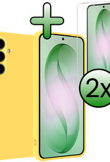 BASEY. BASEY. Samsung Galaxy S26 Plus Hoesje Siliconen Met 2x Screenprotector - Geel