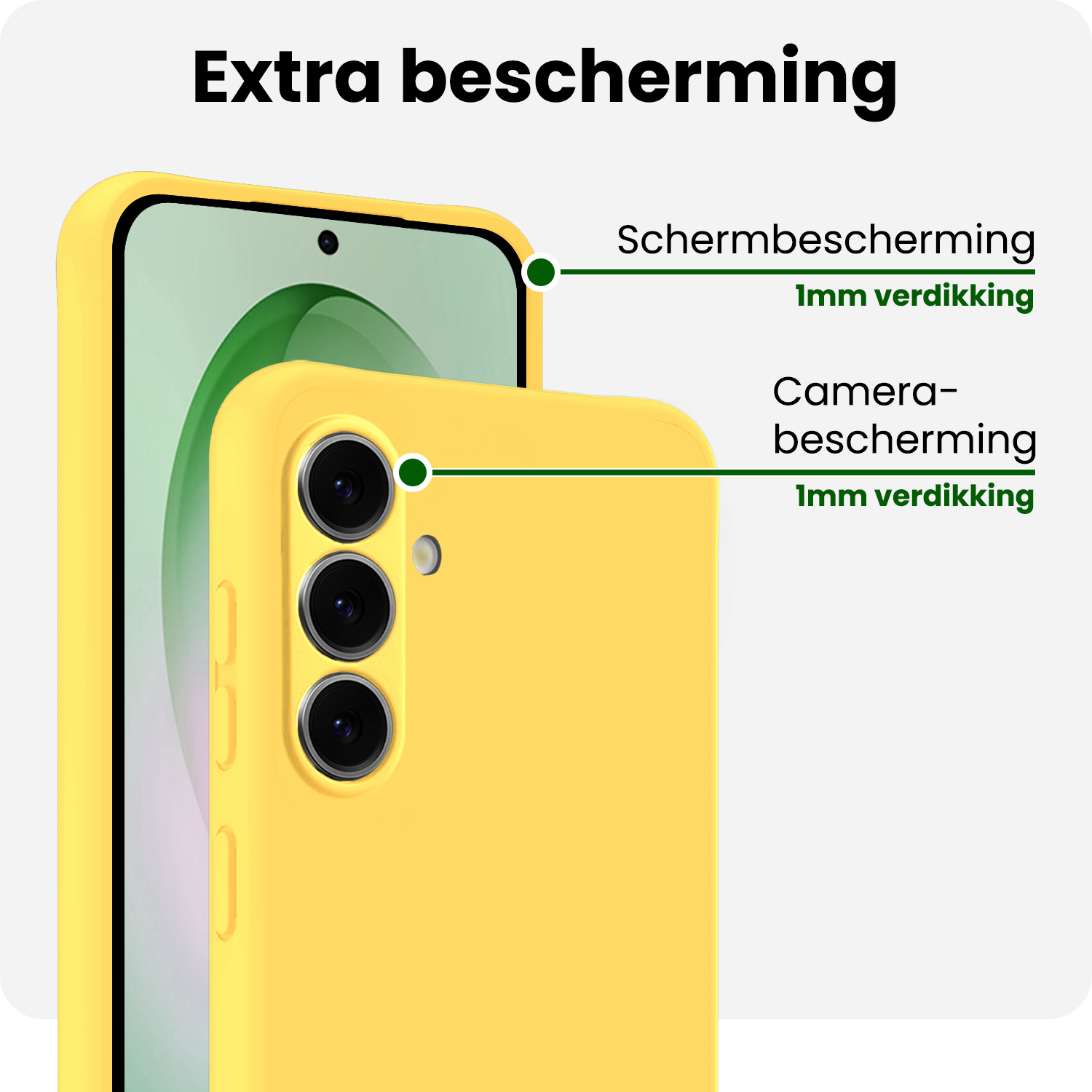 BASEY. BASEY. Samsung Galaxy S26 Plus Hoesje Siliconen Met 2x Screenprotector - Geel
