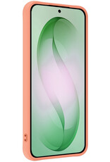 BASEY. BASEY. Samsung Galaxy S26 Plus Hoesje Siliconen Met 2x Screenprotector - Perzik