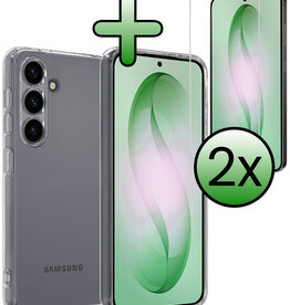 BASEY. BASEY. Samsung Galaxy S26 Plus Hoesje Siliconen Met 2x Screenprotector - Transparant