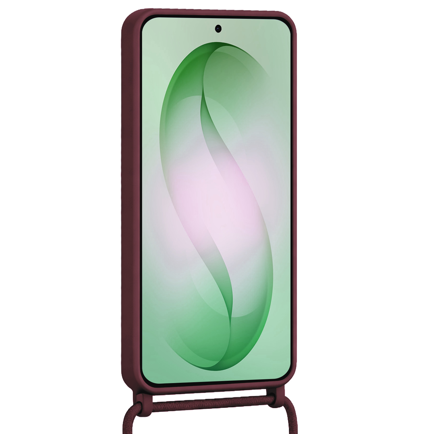 BASEY. BASEY. Samsung Galaxy S26 Plus Hoesje Pashouder met Koord Met Screenprotector - Aubergine