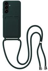 BASEY. BASEY. Samsung Galaxy S26 Plus Hoesje Pashouder met Koord - Donkergroen