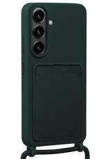 BASEY. BASEY. Samsung Galaxy S26 Plus Hoesje Pashouder met Koord - Donkergroen