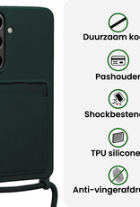 BASEY. BASEY. Samsung Galaxy S26 Plus Hoesje Pashouder met Koord - Donkergroen - 2 PACK