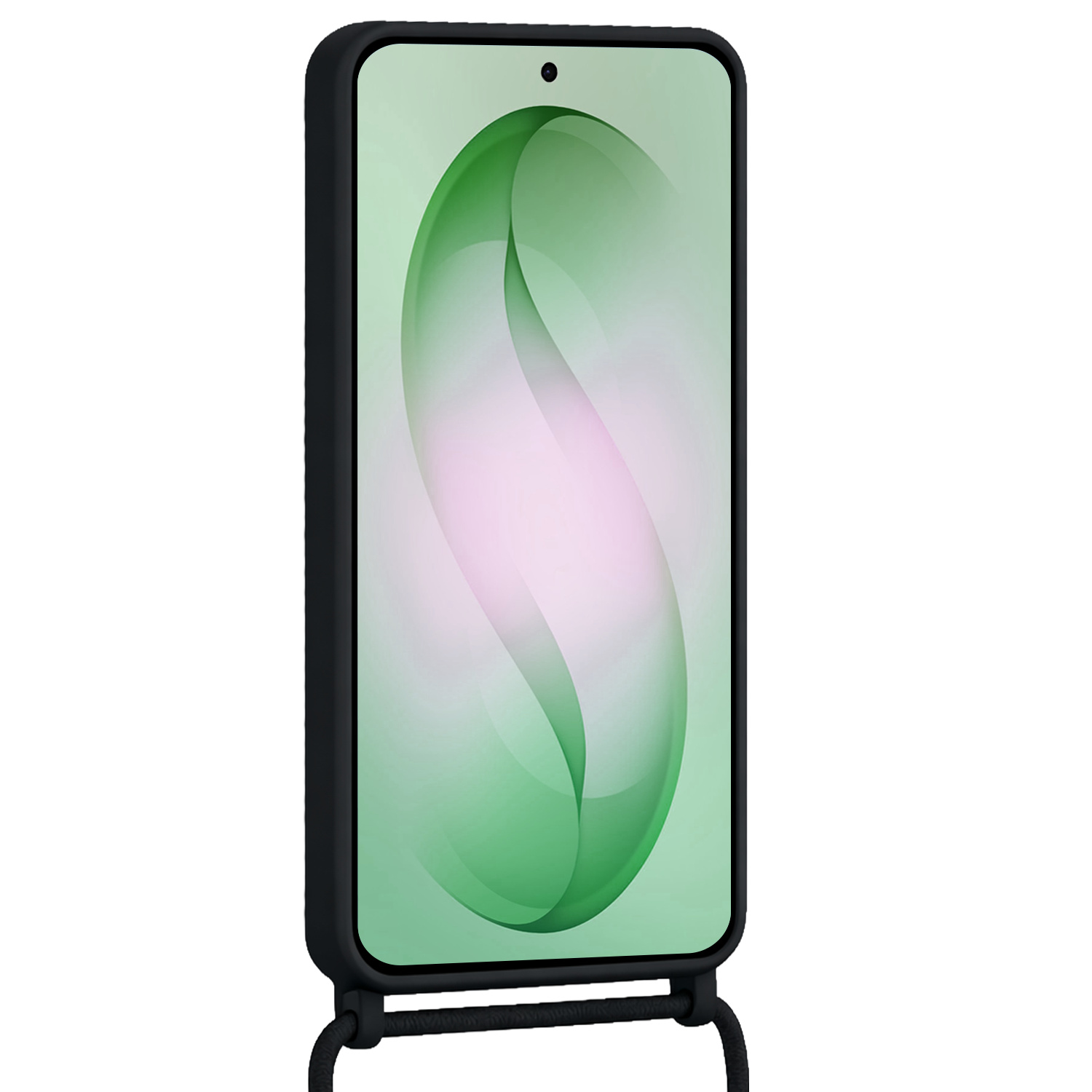 BASEY. BASEY. Samsung Galaxy S26 Plus Hoesje Pashouder met Koord Met Screenprotector - Zwart