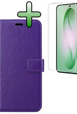 BASEY. BASEY. Samsung Galaxy S26 Plus Hoesje Bookcase Met Screenprotector - Paars