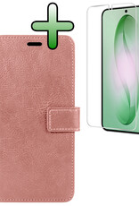 BASEY. BASEY. Samsung Galaxy S26 Plus Hoesje Bookcase Met Screenprotector - Rose Goud