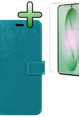 BASEY. BASEY. Samsung Galaxy S26 Plus Hoesje Bookcase Met Screenprotector - Turquoise