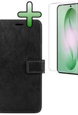 BASEY. BASEY. Samsung Galaxy S26 Plus Hoesje Bookcase Met Screenprotector - Zwart