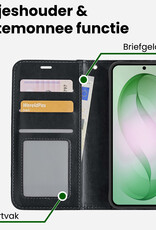 BASEY. BASEY. Samsung Galaxy S26 Plus Hoesje Bookcase Met Screenprotector - Zwart